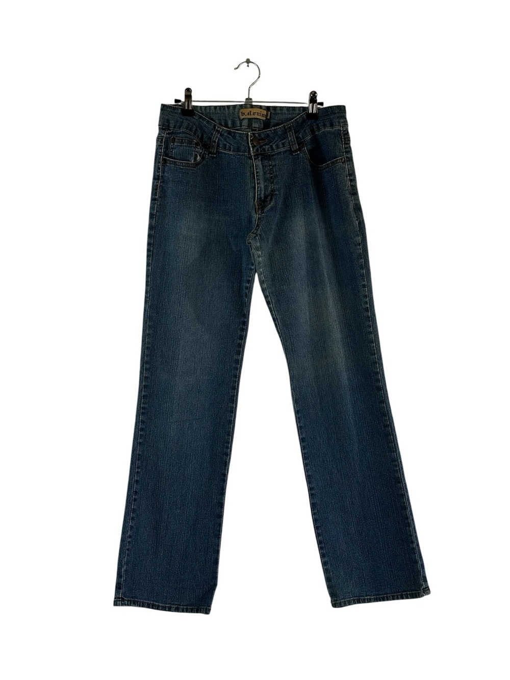 B. Denim Embellished Bootcut Jeans Size 11 Y2K Glam Western Rhinestone Pocket